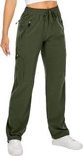Q - RIOUS Women's Parachute Pants Quick Dry Lightweight Safari Pants Zipper Pockets