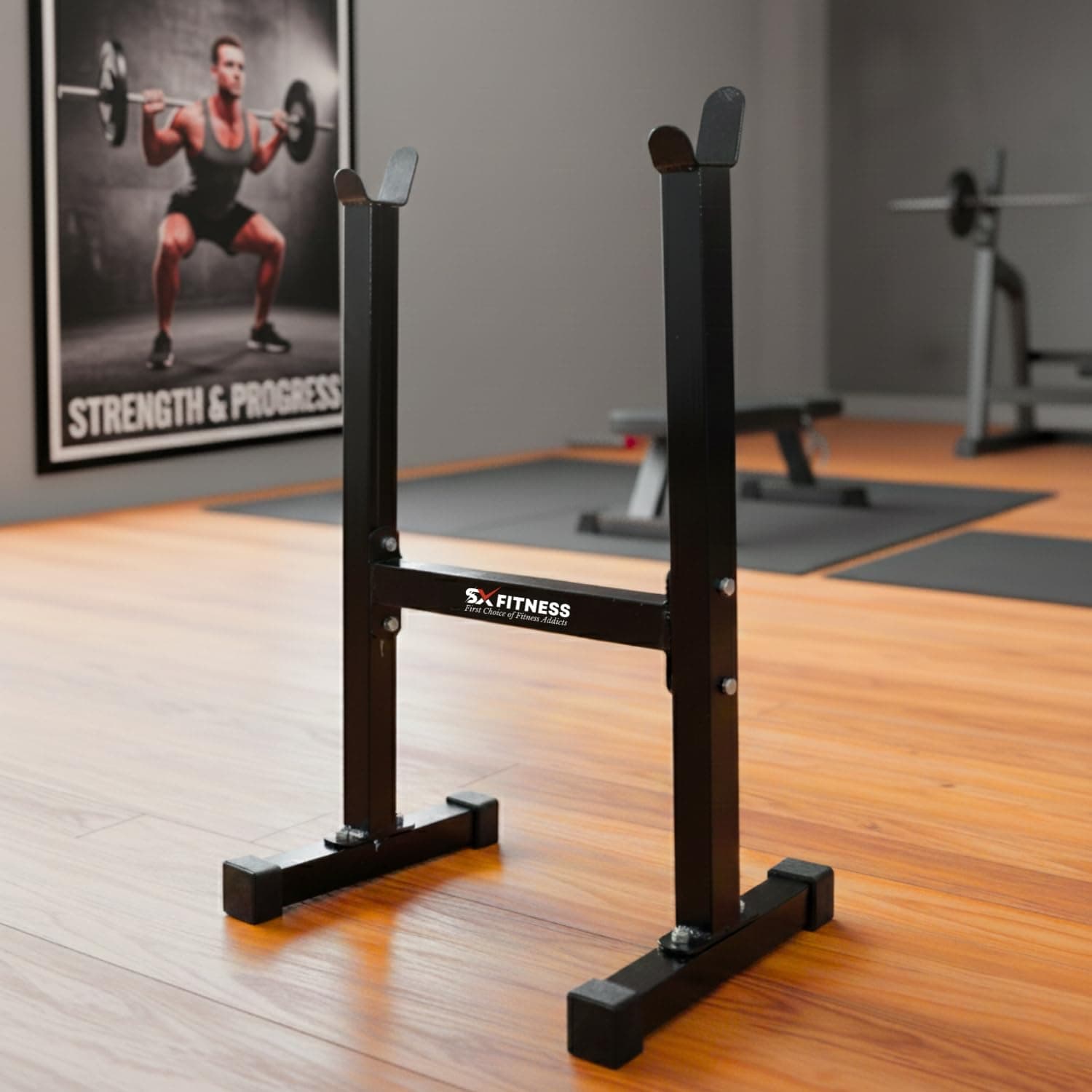 SX FITNESS Heavy Duty Bicep Stand for Biceps & Triceps Exercises Color-Black, Material-Iron