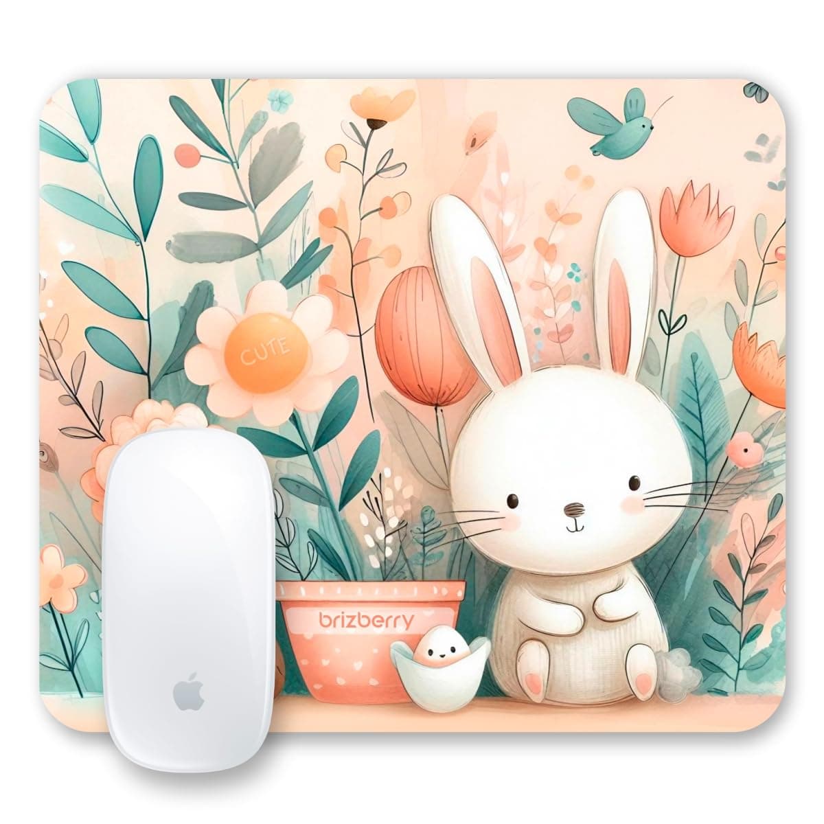 ARTBRIZ Brizberry Mouse Pad, Large Printed Premium Textured Waterproof Anti Skid Rubber Base for Desktop Laptop Gaming Professional 240X210X3mm [20% Larger] (118S - Pack of 1)
