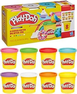 Play-Doh 8 Pack Rainbow Colors, 3 Ounce Cans of Modeling Compound, Kids Arts & Crafts, Preschool Toys for Girls & Boys 3+