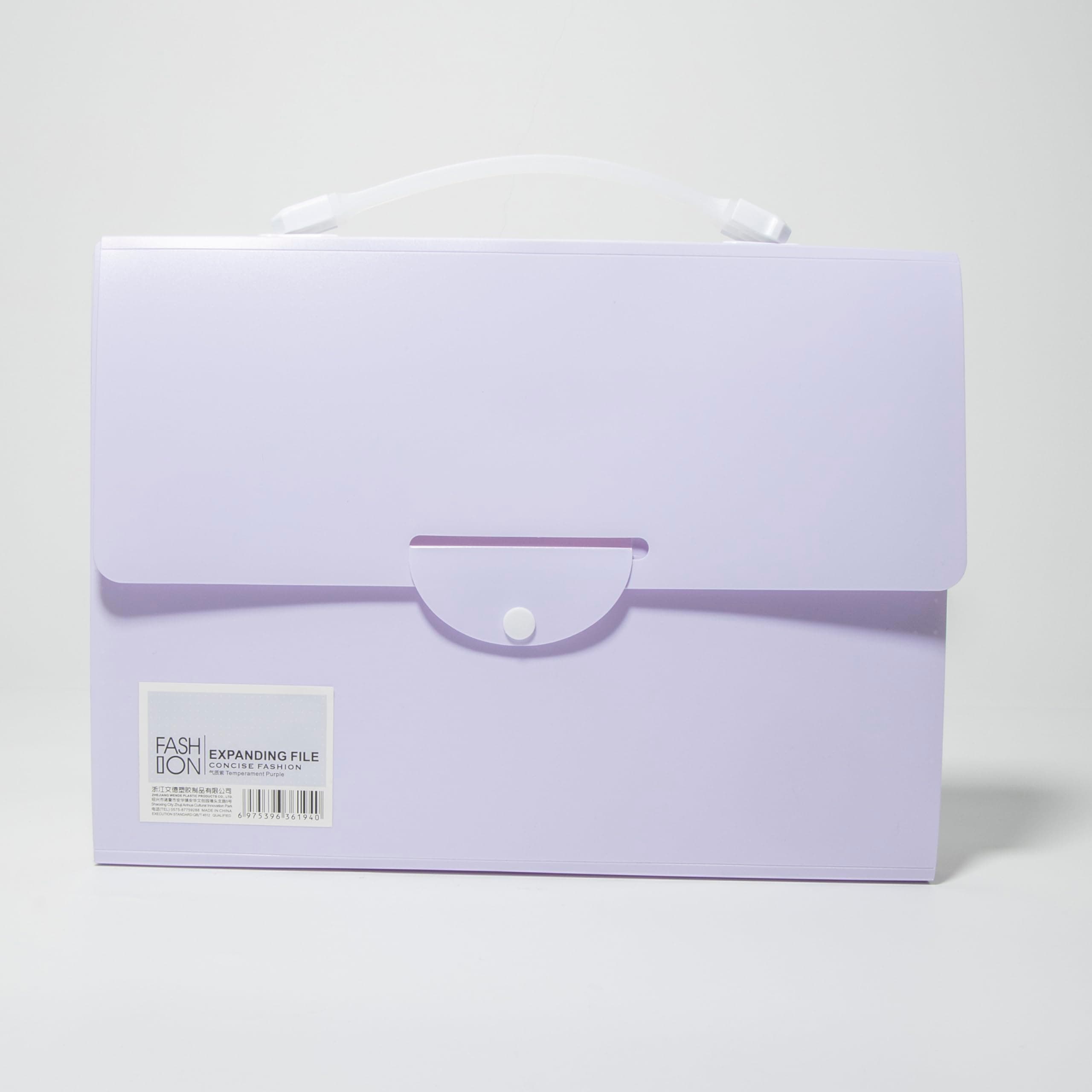 GLUN® Archivador Expanding File A4 Size Sheet Hard Front and Back Cover, Hazy Purple Colour Pouch for School, Home & Office