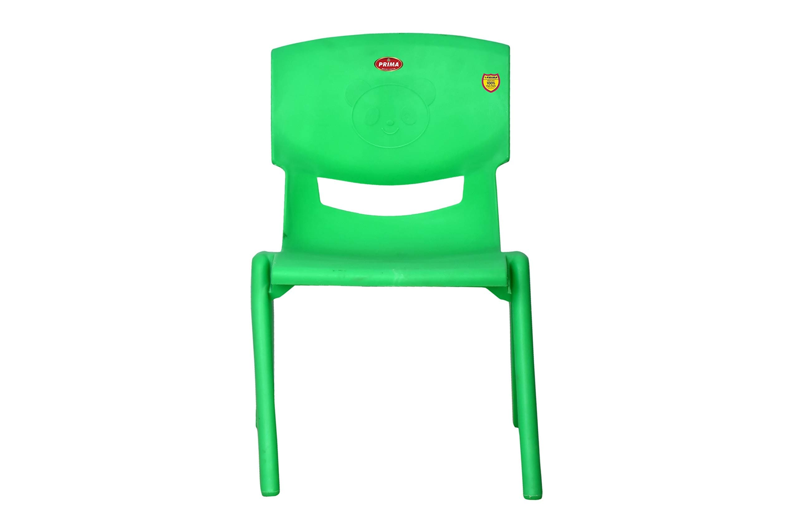 Prima Baby Plastic Chair 120 Strong Durable and Comfortable with Backrest for | Kids | Study | Play for Home/School/Dining for 2 to 6 Years Age, Green Color
