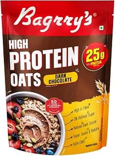 Bagrry’s 25g Protein Oats 750g | Dark Chocolate, Raisins & Pumpkin Seeds | Whey Protein & Plant Protein Blend | High Fibre Breakfast | Rolled Oats | No Refined Sugar | No Added Preservatives