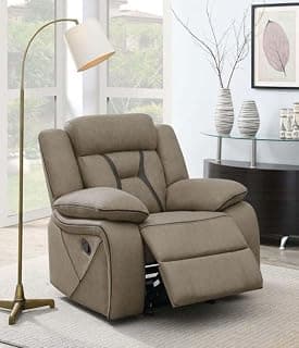 Torque Pawel Leatherette Recliner Sofa 1 Seater-Beige | Single Sofa Recliner for Relaxing at Home | 1 Seater Manual Recliner Chair for Office Living Room- 1 Year Warranty