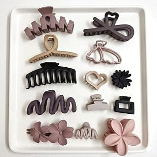 Hair Claw Clips for Women and Girls | 3 Large & 3 Small Strong Grip Matte Jaw Clips | Clutcher for Thick and Thin Hair | Ponytail Holder Multicolor (Mix 6 pc)