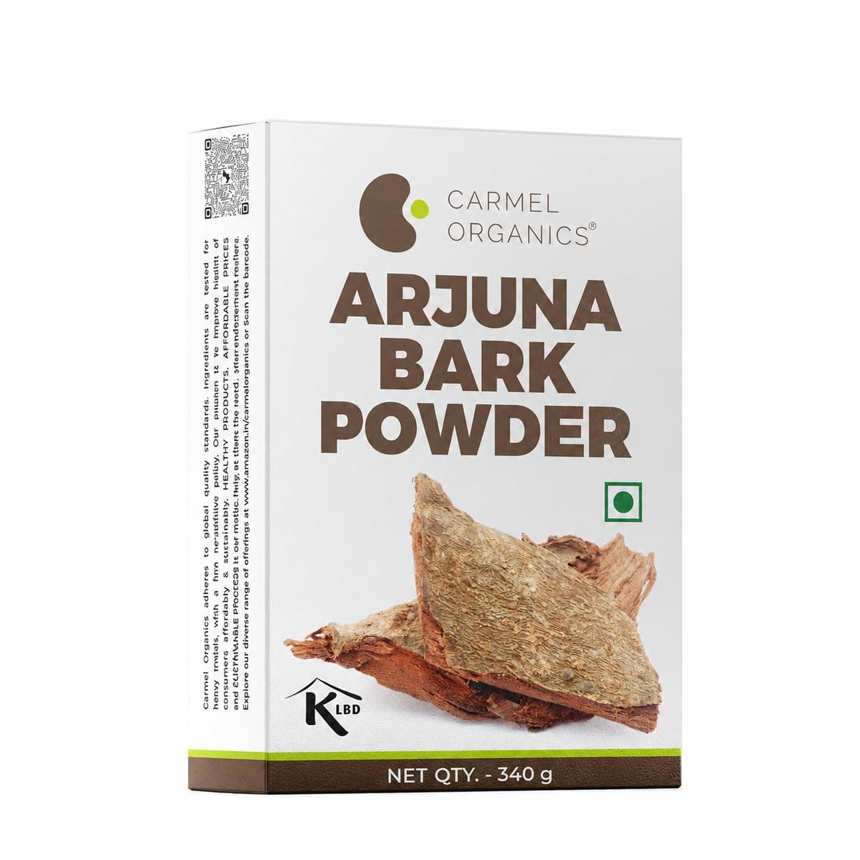 CARMEL ORGANICS Arjun Chaal Powder 340 Gram | Terminalia Arjuna| Marudha Pattai, Arjuna Chekka | No Added Preservatives,Supports Healthy Heart Functions | Natural, Non-GMO