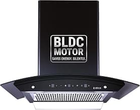 Elica 60cm 1500 m3/hr BLDC Filterless Autoclean Kitchen Chimney with 15 Years Motor & 5 Years Comprehensive Warranty | WDFL 600 BLDC HAC LTW MS NERO | Black | Touch + Motion Sensor Control