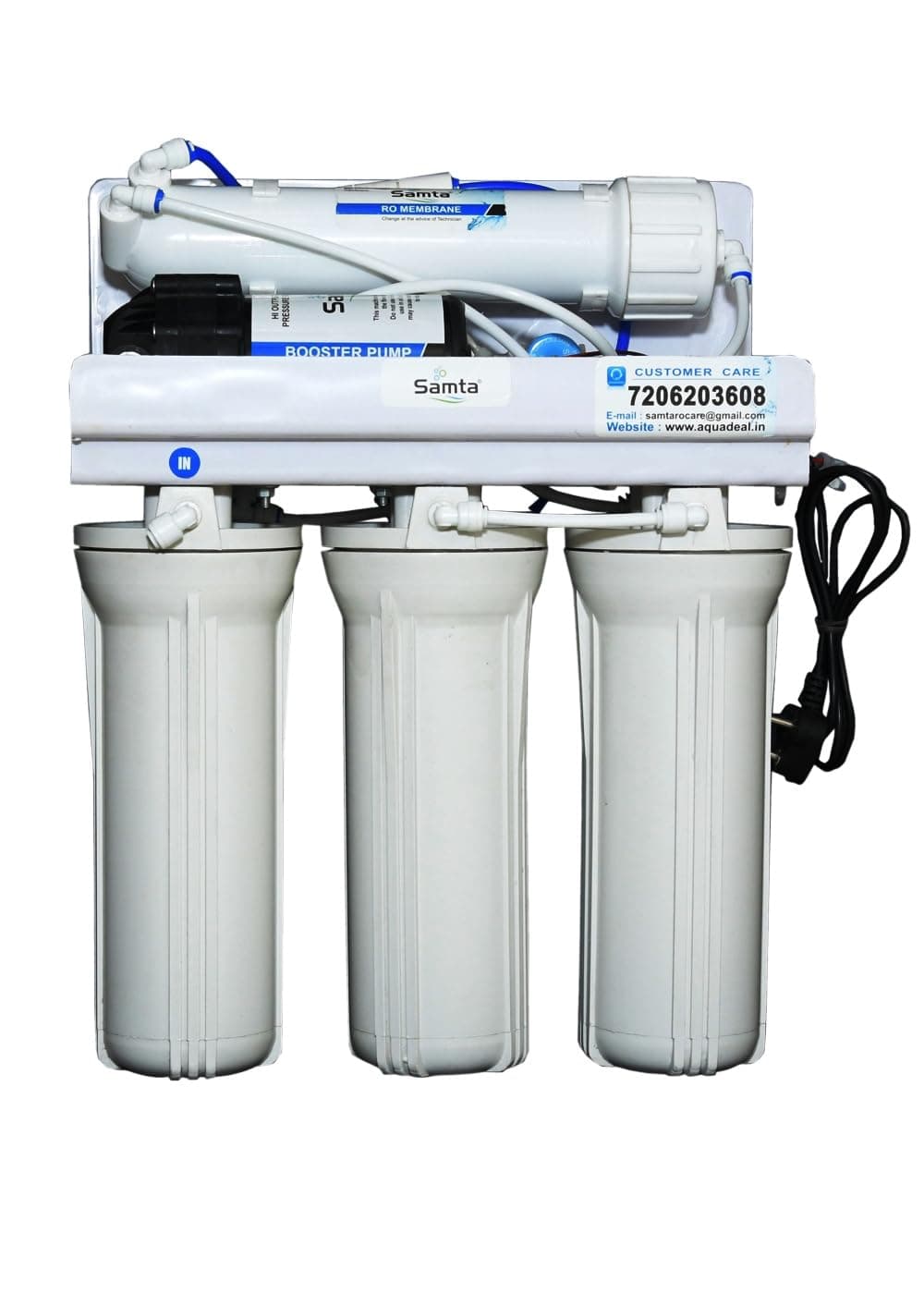 SAMTA Reverse Osmosis Water Purifier | 15LPH | Sedimentation + GAC + CTO + RO | 2000PPM | 20000 Liter Filter Life | 12 Months Warranty On Electrical Part (RO), White