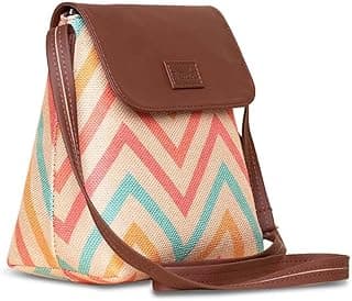 ZOUK Flap Sling Bag | Crossbody Bags for Women | Women's Handbags | Stylish | Vegan Leather Evening Bag | Travel & Office Use | Purse and Wallet | WavBeach Print