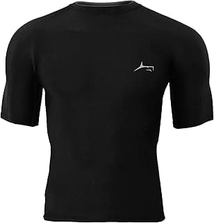 PROSHARX Half Sleeve Compression T-Shirt - Men's Athletic & Sports Tights for Fitness
