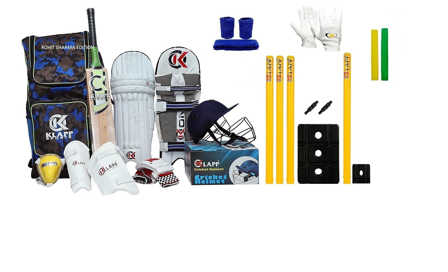Klapp Full Cricket Kit Combo with SSS Brand Stumps (Size-5 (Boys))