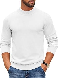 DENIMHOLIC Men's Knitted Slim Fit Winter Wear High Neck Cotton Sweater