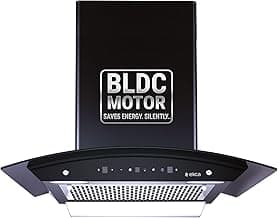 Elica 60cm 1500 m3/hr BLDC Filterless Autoclean Kitchen Chimney with 15 Years Motor & 5 Years Comprehensive Warranty | WDFL 600 BLDC HAC LTW MS NERO | Black | Touch + Motion Sensor Control