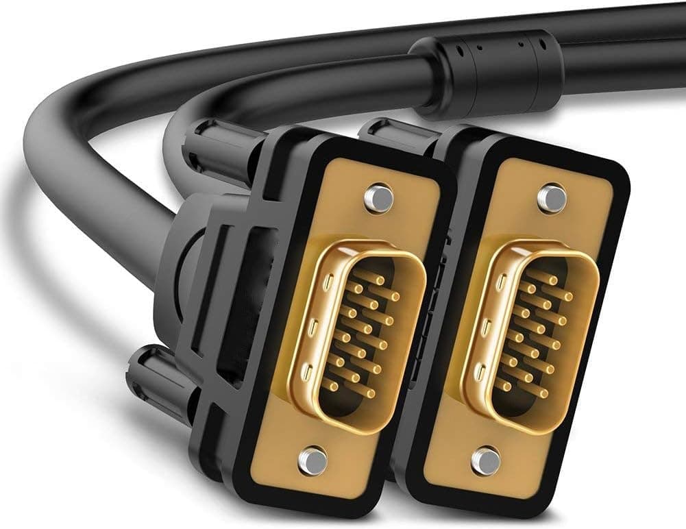 ETZIN VGA Cable Male to Male Gold Plated | Full HD 1080p | HD15 Connector | For PC Monitor Projector TV Set Top Box –1.5m EPL-227TC