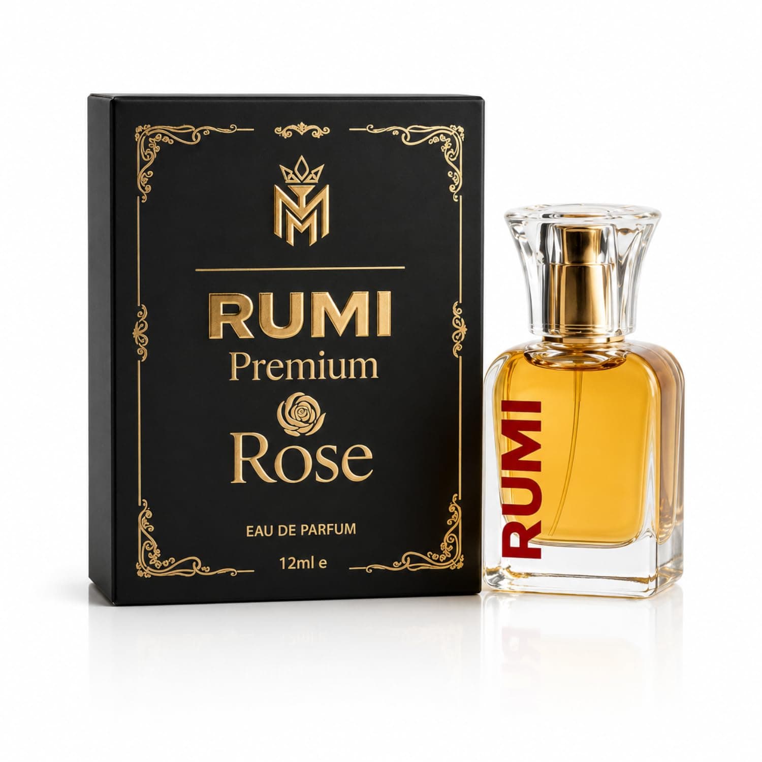 Rose Attar | Gulab Itra Original | 100% Pure Rose Ittar Roll-On Perfume | Original Attar for Men &Women | Arabic Perfume Oil For, Eid, Ramadan and Umrah Gifts | Non-alcoholic Roll On 12ml