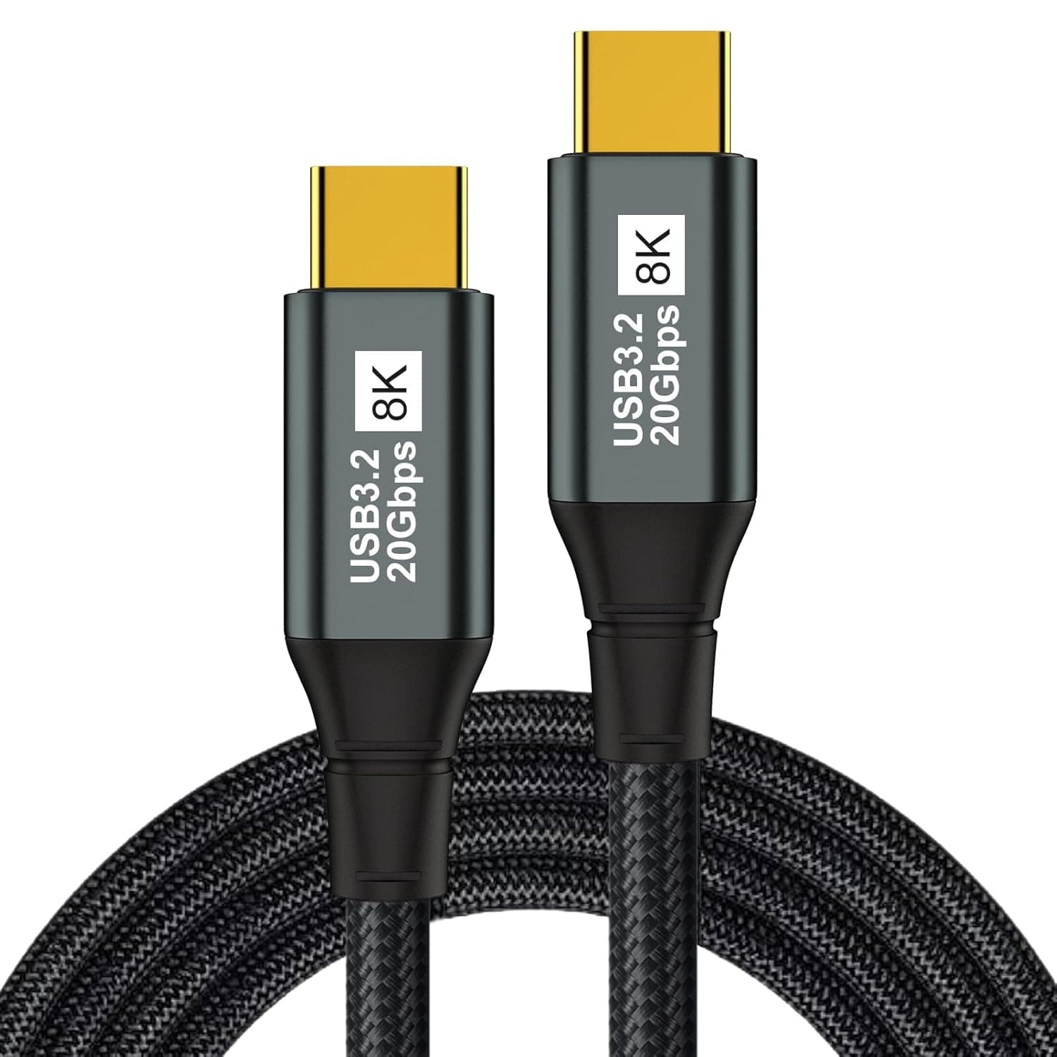 ETZIN USB C to Monitor Cable 1M/3.2FT-8K@60Hz USB C Display Cable-100W PD Fast Charging-USB 3.2 Gen 2 20Gbps Data Transfer, USBC to USBC Video Cable.
