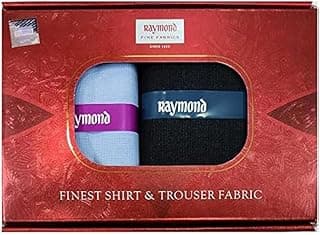 Raymond Fabrics Pant Shirt Fabric Solid Combo Box (Blue Pant-Shirt, Unstitched, Free Size)