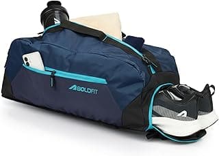 Boldfit Boldfit Crossbody Gym & Travel Duffel Bag with Shoe Compartment, Waterproof Durable Design, Multiple Compartments, Adjustable Strap, Unisex Sports & Weekend Bag
