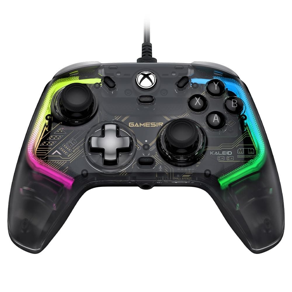 GameSir Kaleid Transparent Wired Gaming Controller for Xbox Series X|S, Xbox One & Windows 10/11, Plug and Play Gaming Gamepad with Hall Effect Joysticks & Triggers, 3.5 mm Audio Port
