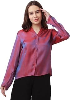 Zink London Women's Red Solid Regular Top