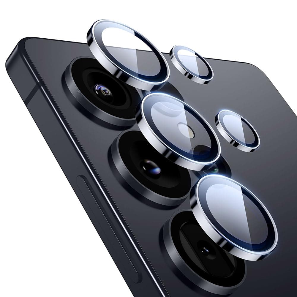 ESR for Samsung Galaxy S25 Ultra Camera Lens Protector, Individual Lens Protectors, Scratch-Resistant Tempered Glass with Aluminum Edging, Samsung Galaxy S25 Ultra Case Friendly, 2 Set, Black