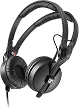 Sennheiser HD 25 Plus Professional DJ Headphones | Dynamic, Closed‑Back | Rotatable Ear Cup | Includes Spare Earpads | Straight/Coiled Cables | Ideal for DJ Mixing, Live Monitoring, Studio Work