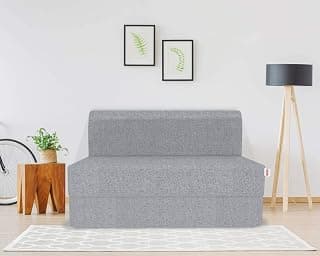 Coirfit Sofa Cum Bed | 3 Seater Folding Sofa Bed | Perfect Addition to Your Living Room | Versatile & Elegant Solution for Guests | Perfect for Small Spaces & Multifunctional Use (5 x 6 Feet), Grey