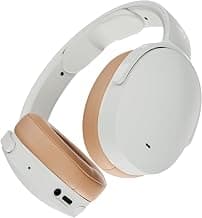 Skullcandy Hesh ANC Wireless Bluetooth Over-Ear Headphones with Mic, 100 dB Active Noise Cancellation, 40mm Drivers, 22Hr Battery + Rapid Charge, Foldable Noise Cancelling Headphones - Mob White
