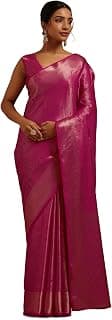 Soch Womens Georgette Ethnic Motifs Zari Woven Saree