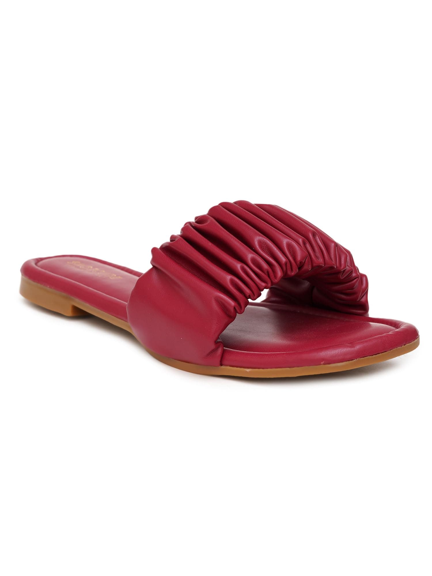 SHOECUBE Women's Radiant Flat Sandals Lightweight & Flexible Comfortable Design Anti-Skid Sole Versatile Style For Girls/Ladies