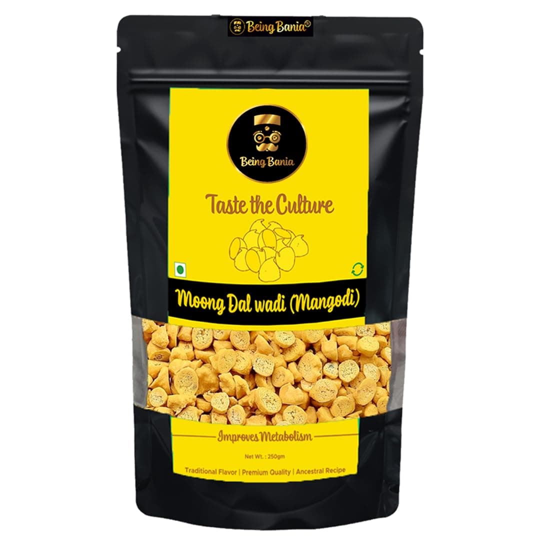 Being Bania Rajasthani Mangodi | 250gm Moong Dal Wadi | Mungori Wadi | 100% Natural | No Added Preservatives