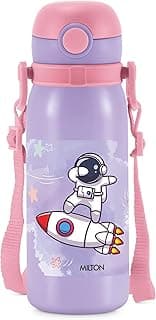 MILTON Torque 650 ISI Certified Stainless Steel Water Bottle, Leak Proof, Rust Proof, Single Walled,1 Yr Warranty, Ideal Sipper Water Bottle for School Kids Bottle, 625 ml, Purple (Astronaut)