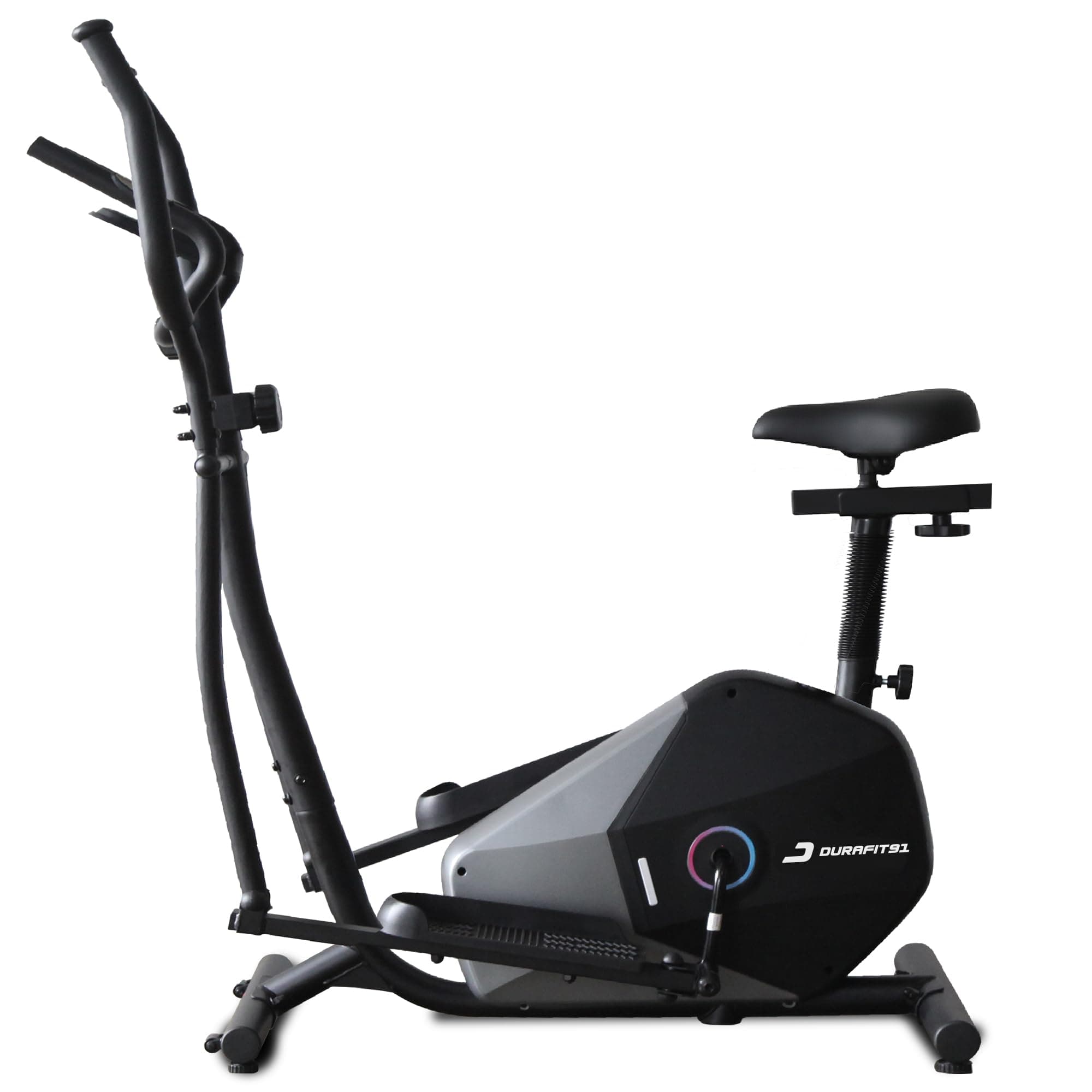 Durafit91™ Aerostride Elliptical Cross Trainer |7 Kg Flywheel | Max User Weight 120 Kg | 8 Levels Magnetic Adjustable Resistance| Adjustable Seat | LCD Display