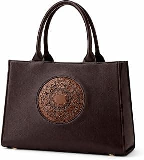 Generic Women's Leather Tote Bag | Structured for Office, Casual, Party & Formal Use | Stylish Shoulder Carry Tote (Black)