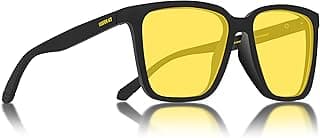 EFERMONE Night Driving Glasses with Cleaning Kit, Yellow Polarized Lens, UV400, Anti-Glare Glasses for Riding Bike and Car
