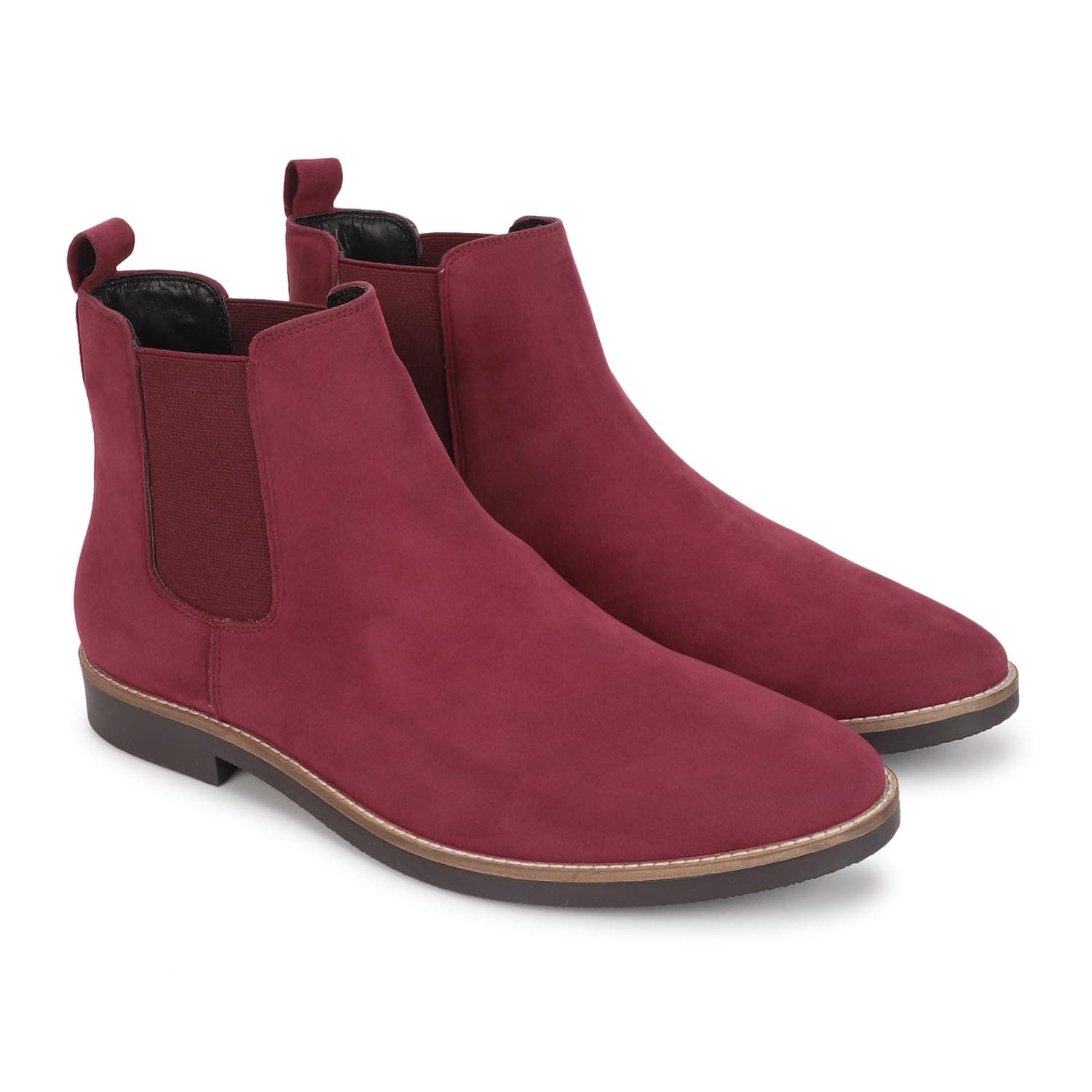 YOHO Comfortable Boots For Men | Extra Cushioned Foot Bed And Skin Friendly Ankle Boot With Low Heels | PU Finish Material | Trendy, Stylish & Casual Boots | Winter, Snow & Holiday Outings