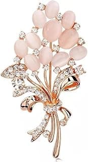 YouBella Jewellery Latest Stylish Crystal Unisex Floral Shape Brooch for Women/Girls/Men