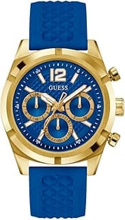 GUESS Silicone Analog Blue Dial Men's Watch-Gw0729G1, Band Color-Blue