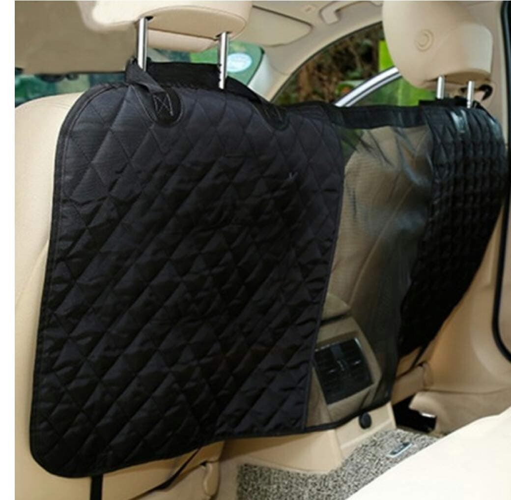 Petslover Polyester Deluxe Travel Pet Dog Car Seat Fence Safety Barrier Pet Fence Rear Row Seat Safety Isolation Net Protection (Black)