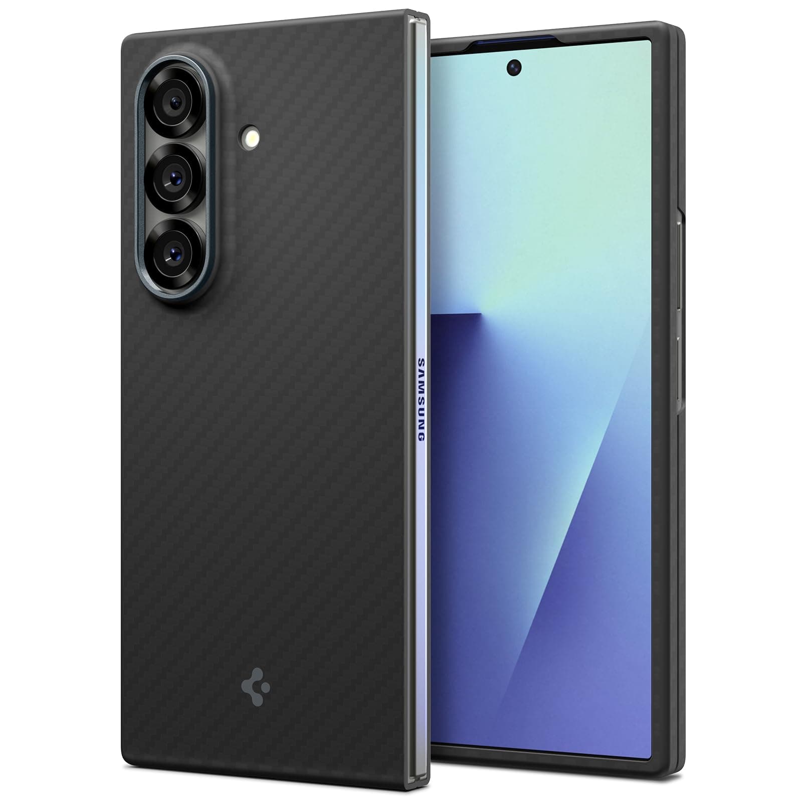 Spigen Air Skin Aramid for Samsung Galaxy Z Fold 7 Case, Galaxy Z Fold 7 Back Cover (2025) - Aramid Fiber+PC｜Black