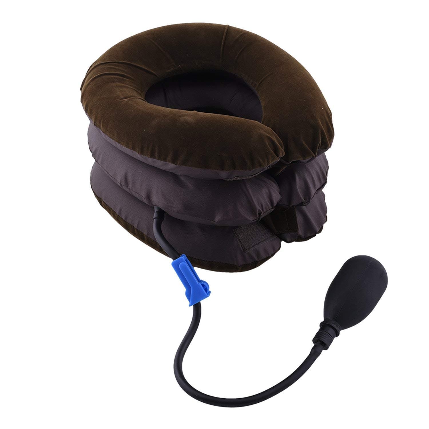 LRK Cervical Neck Traction Device Inflatable & Adjustable Neck Brace Collar for Home Traction Spine Alignment