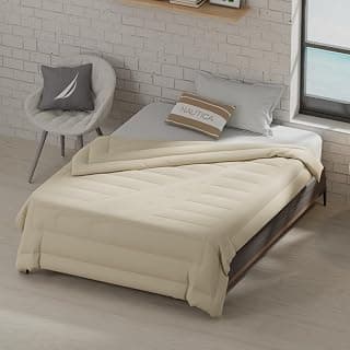 Nautica Ultra Soft Luxurious Comforter for All Weather -1pc Single Size (Signature) | 110GSM | Anti-Microbial Protection Solid-Pearl
