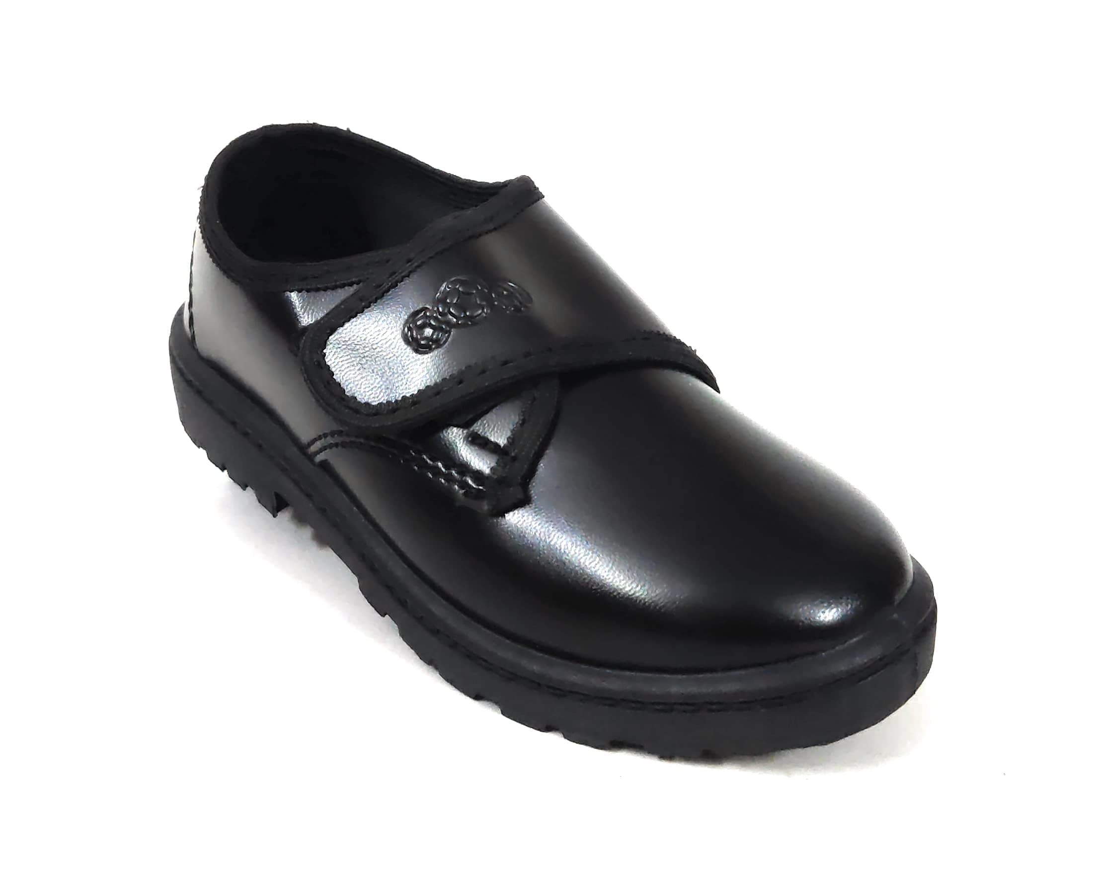 School Hours Unisex Kids Black Formal School Uniform Shoes Derby Vel