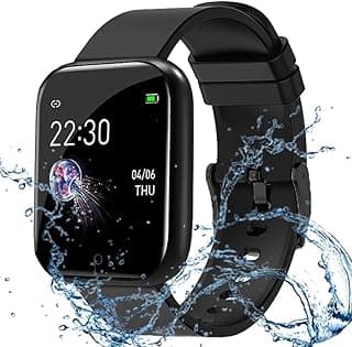 MARVIK MARVIK Smart Watch for Kids, Men, Boys, Girls, and Women, D20 Plus 2025, Latest for Android and iOS Phones, IP68 Waterproof with Daily Activity Tracker, Heart Rate Sensor, Sleep Monitor Watch - Black