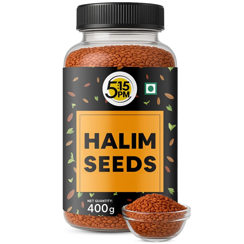 5:15PM Halim Seeds For Eating | 400g |Garden Cress Aliv Seeds | Hygienically Packed | Raw and Natural | Halim SeedI Used in Cooking, Baking, Smoothies and Other Beverages and Hair Growth