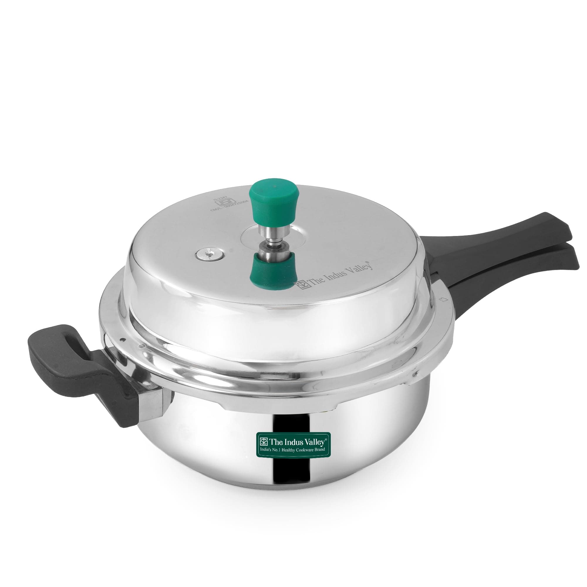 The Indus Valley Stainless Steel Pressure Cooker 5Litres / Pressure Pan (Outer Lid) | Induction Friendly | Gas Compatible | Can Be Used as Frying Pan | ISI Certified | 3 Years Warranty
