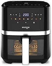 Milton Rapid Digital Air Fryer 5L | 1450W | 360° High Speed Air Circulation | Up to 90% Less Oil Usage | 8 Preset Menus | Touch Control Panel & Digital Display | Auto Shut-Off | 1 Year Warranty