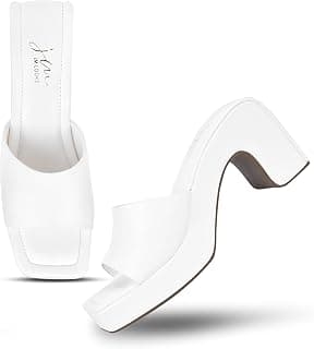 JM LOOKS Latest Trend Extra Cushioned Open Toe Heels for Office, Parties, and Formal Elegance