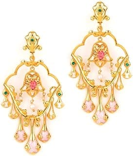 Shaya by Caratlane | 925 Silver| Bridechilla Chandelier Earrings in Gold Plated | Gifts for Womens & Girls