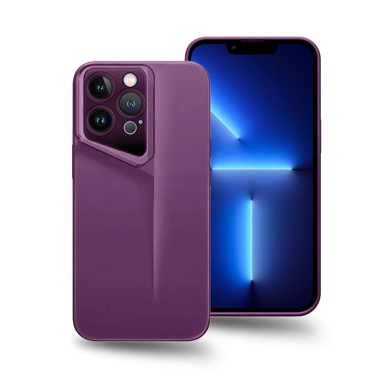Amazon Brand - Solimo Ultra-Thin Blade Runner Series Matte Finished Camera Protection Soft Back Cover for Apple iPhone 13 Pro - Purple